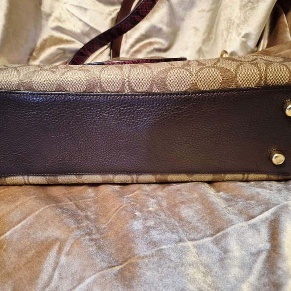 Coach Mia Satchel in signature canvas with python-embossed leather trim Strap - Picture 11 of 11